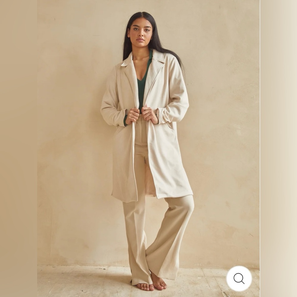 NWOT Cream Long Pea Coat